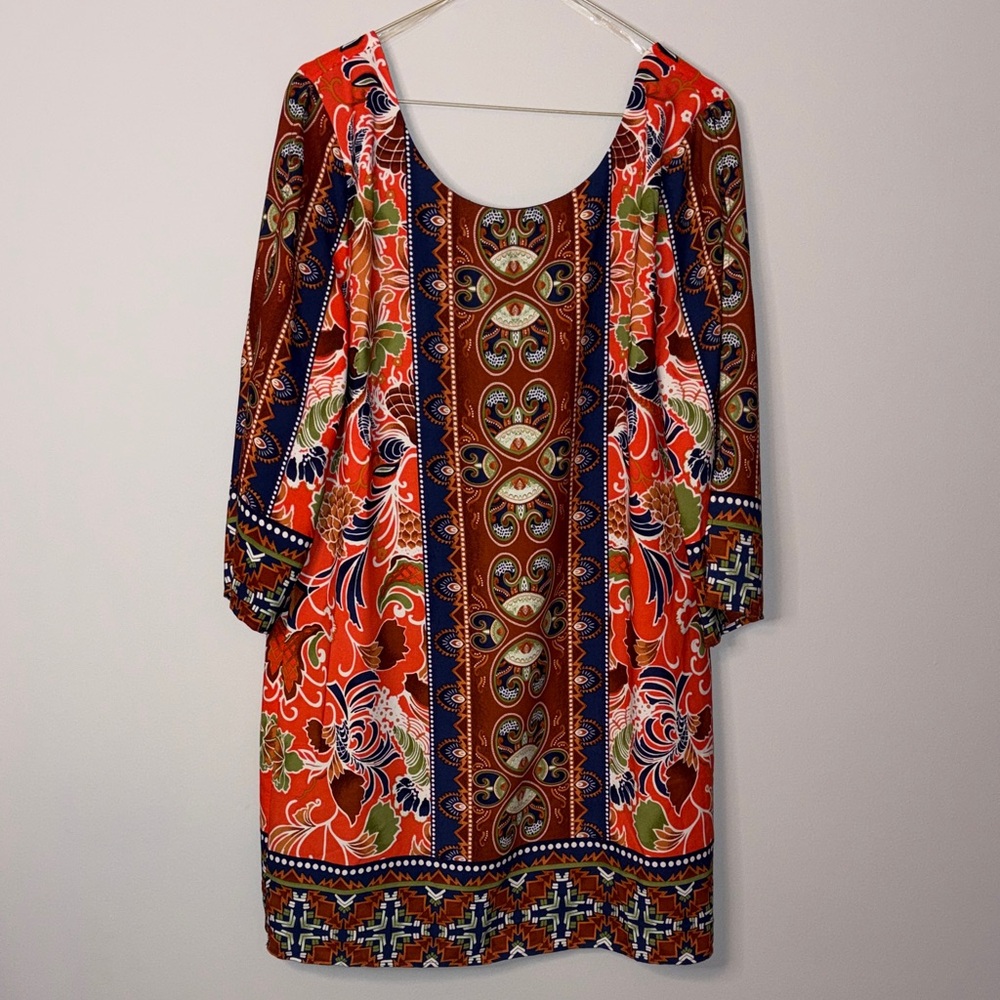 NWT Bohemian Floral Print Dress Large